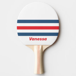 Raquete De Ping Pong Postman Nostalgic Across Striping with Name