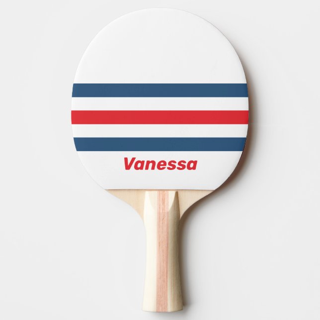 Raquete De Ping Pong Postman Nostalgic Across Striping with Name (Frente)