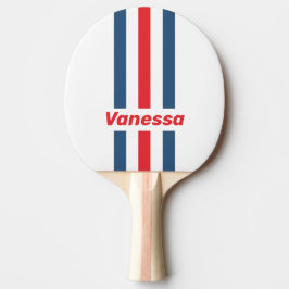 Raquete De Ping Pong Postman Nostalgic Pin Stripes with Name