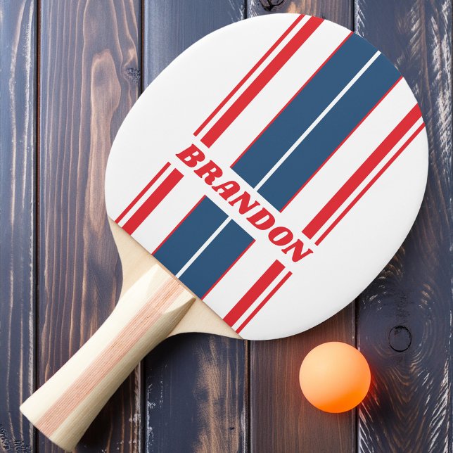 Raquete De Ping Pong Postman Nostálgico Tabuleiro Listras com Nome (Criador carregado)