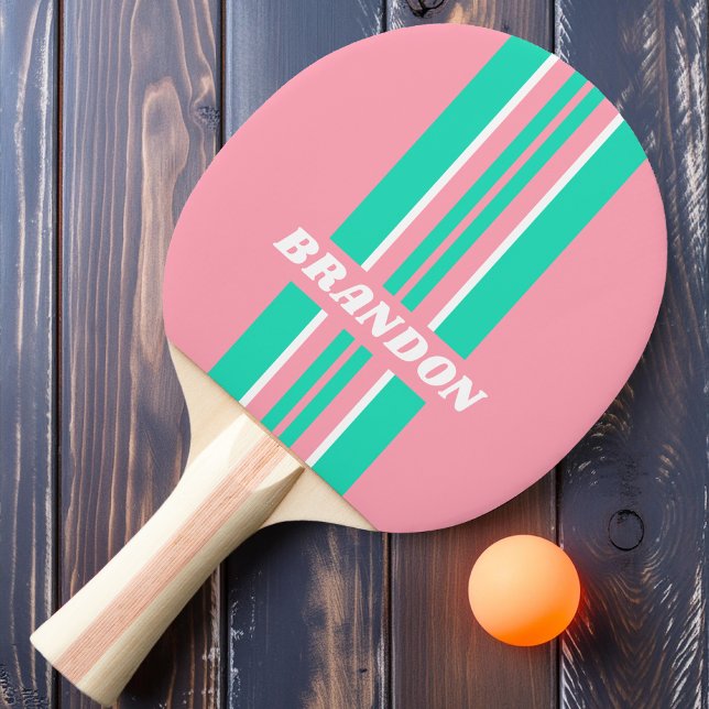 Raquete De Ping Pong Praia Respira de Rali Nostálgica com Nome (Criador carregado)