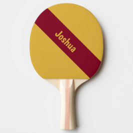 Raquete De Ping Pong Preppy Chic Red e Yellow Personalization Name
