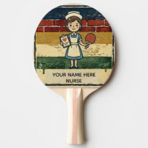 Presente Enfermeira Ping Pong Personalizado, Nome 