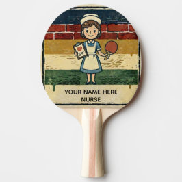Raquete De Ping Pong Presente Enfermeira Ping Pong Personalizado, Nome 