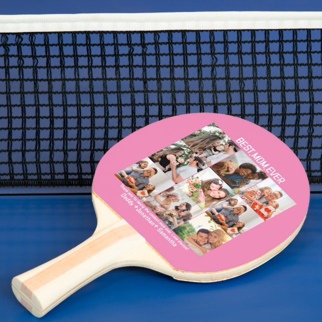 Raquete De Ping Pong Presente Para A Melhor Colagem De Fotos Da Família (Insitu)