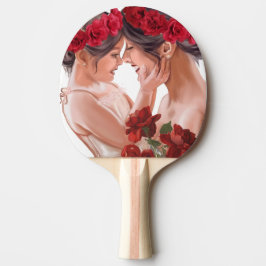 Raquete De Ping Pong Presente Personalizado Floral Comovente