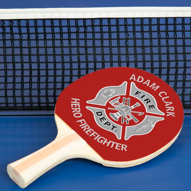 Raquete De Ping Pong Presente personalizado para bombeiros (Insitu)