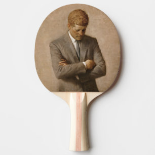 Raquete De Ping Pong Presidente Americano John Kennedy Retrato Pintado