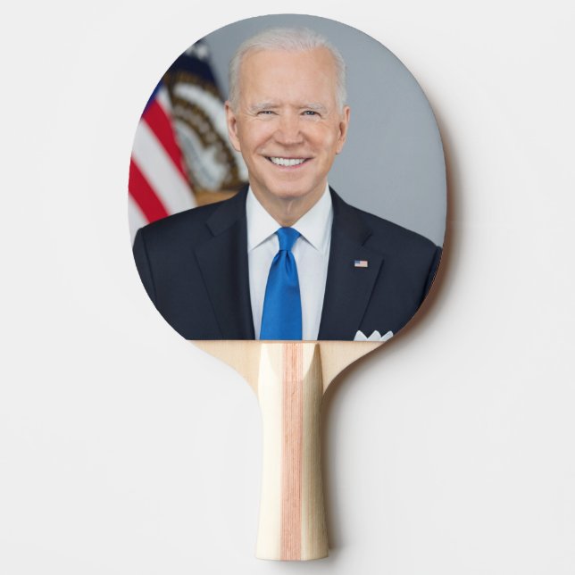 Raquete De Ping Pong Presidente Joe Biden White House Retrato (Frente)