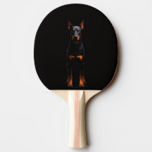 Raquete de ping pong preta 4 Luxe, Doberman Guardi