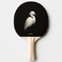 Raquete de ping pong preta 4 Luxe, Garça Branca