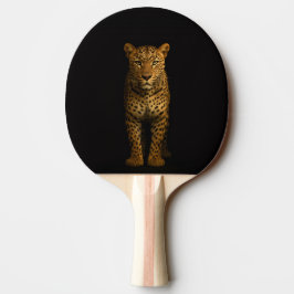 Raquete de ping pong preta 4 Luxe, Majestic Leopar