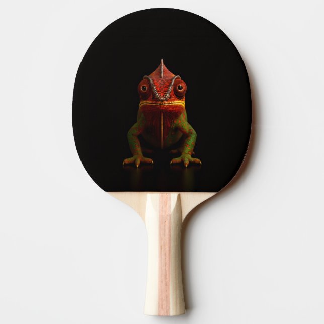 Raquete de ping pong preta 4 Luxe, Pantera Camaleã (Verso)