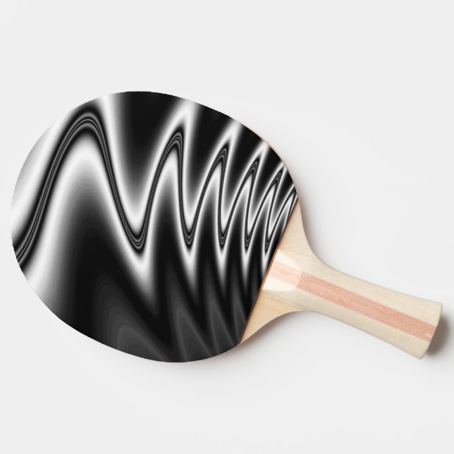 Raquete De Ping Pong Preto e Branco (Lateral)
