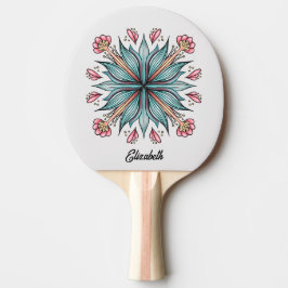 Raquete De Ping Pong Primavera Blooms: geométrico