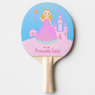 Raquete De Ping Pong Princesa de Fairytala no Partido de Birthaday Rosa