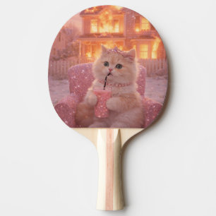 Raquete De Ping Pong Princesa Gata Calma Durante Caos Total