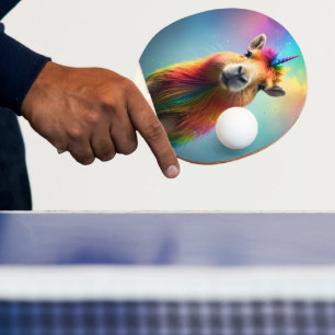 Raquete De Ping Pong Prismhorn: O Arco-Íris Capybaraicorn