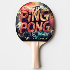 Raquete De Ping Pong profissional moderno e colorido monograma