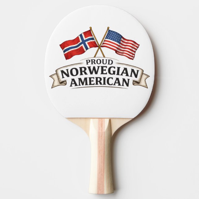 Raquete De Ping Pong Proud Norwegian American Ping Pong Paddle (Frente)