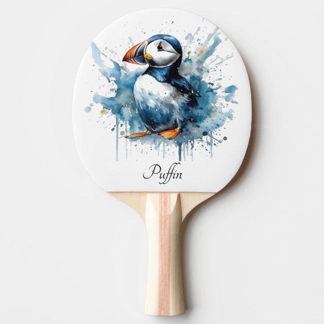 Raquete De Ping Pong Puffin Splash, personalizado (Frente)