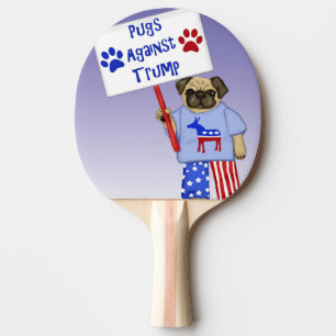 Raquete De Ping Pong Pugs contra o trunfo
