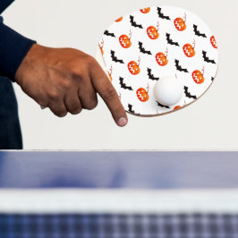 Raquete De Ping Pong Pumpkins e Morcegos, Truque ou Tratar, Boo