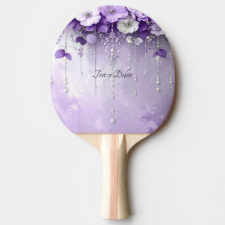 Raquete De Ping Pong Purple Flowers Ping Pong Paddle