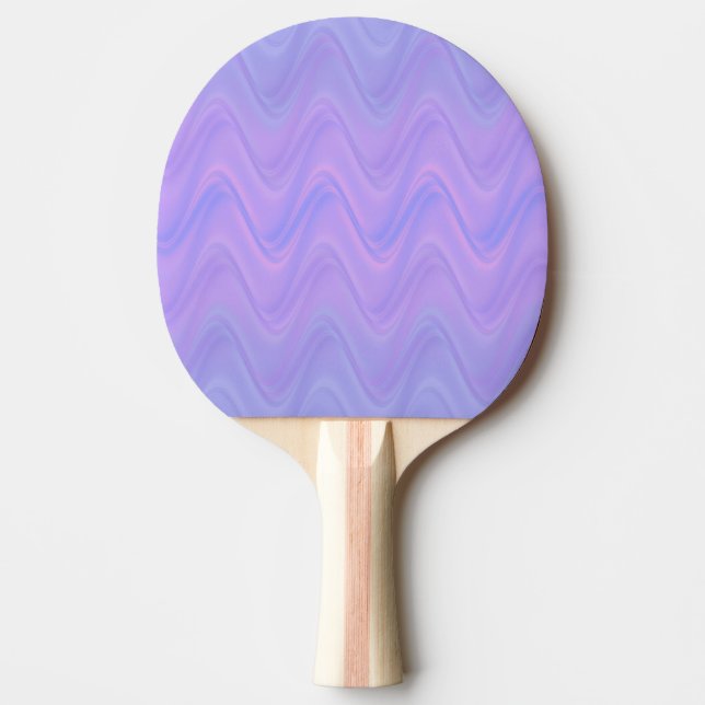 Raquete De Ping Pong Purple Pink Wavy Lines Pattern (Frente)