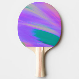 Raquete de ping pong - Púrpura de onda colorida -
