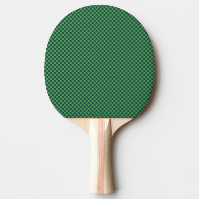 Raquete De Ping Pong Quadrados verdes claros e escuros (Frente)