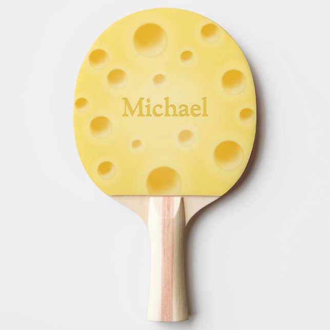 Raquete De Ping Pong Queijo Suíço Bonito Com Furos Personalizados (Frente)