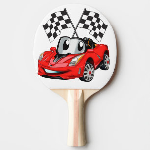 Raquete De Ping Pong Raça de sinalizador de desenho rápido do carro -