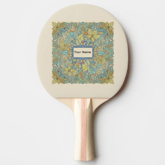 Raquete De Ping Pong Rack de Ping Pong Artístico Zentangle Nome Persona