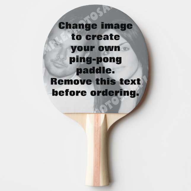 Raquete De Ping Pong Racket de tênis de mesa de de fotografia personali (Frente)
