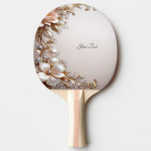 Racquete de Ping Pong com Flores Macias Rosa e Bra