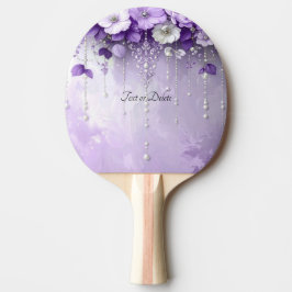 Raquete De Ping Pong Racquete de Ping Pong de Flores Roxas