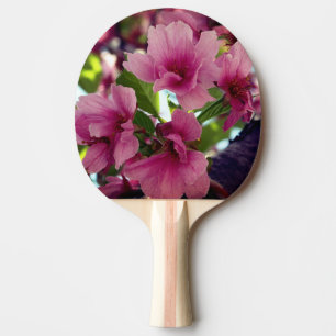 Raquete De Ping Pong Racquete de Ping Pong floral com flores cor-de-ros