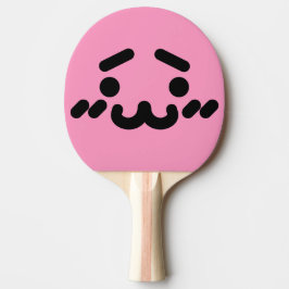 Raquete De Ping Pong Racquete de Ping Pong Rosa Claro com Rosto Fofo De