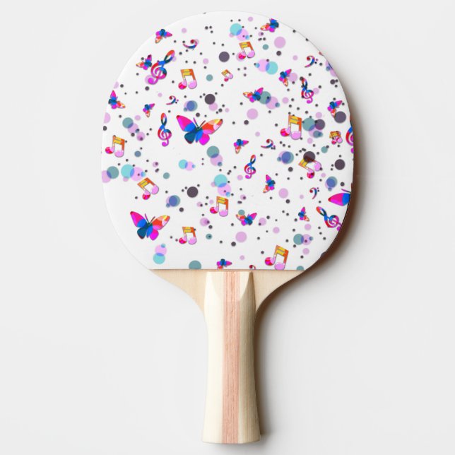 Raquete De Ping Pong Rainbow Music Dancing (Verso)