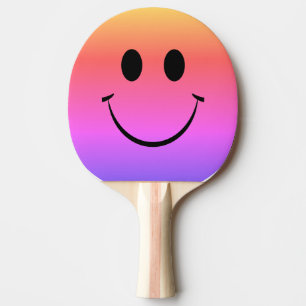 Raquete De Ping Pong Rainbow Ombre Happy Face