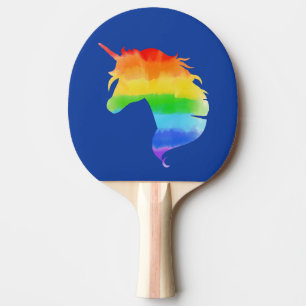 Raquete De Ping Pong Rainbow Unicórnio