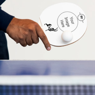 Raquete De Ping Pong Ram de Silhuette Escuro em Tinta Preta