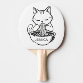 Raquete De Ping Pong Ramen Cat – Awesome Kawaii Anime Personalized