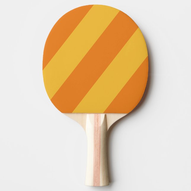 Raquete De Ping Pong Ranhura Laranja Retroativa Três faixas Negrito (Frente)