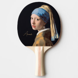 Raquete De Ping Pong Rapariga Personalizada com um Vermeer de Pérolas