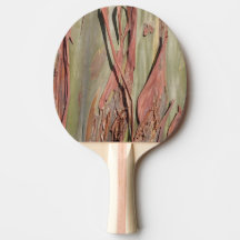 Raque de Ping Pong Camuflagem Verde Casca de Árvor