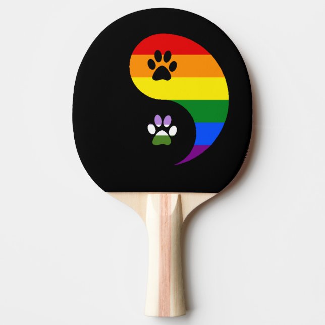 Raquete De Ping Pong Raque de Ping Pong Gênero Yin-Yang Queer (Frente)