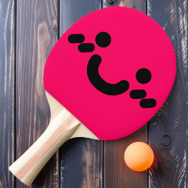 Raquete De Ping Pong Raque de Ping Pong Rosa Carinha Sorridente Fofa