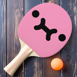 Raquete De Ping Pong Raque de Ping Pong Rosa Claro com Carinha Emburrad
